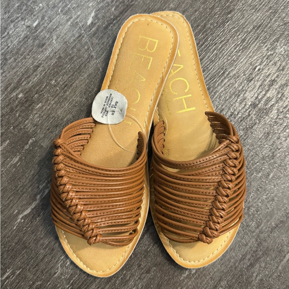 Tan Women's Slide Sandals